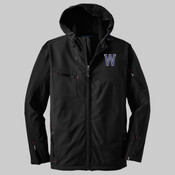 J706.asd - Textured Hooded Soft Shell Jacket