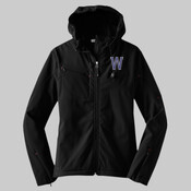 L706.asd - Ladies Textured Hooded Soft Shell Jacket