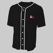 N4184.asd - Shorts Sleeve Full Button Baseball Top