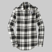 LW668.asd -.Ladies Plaid Flannel Tunic